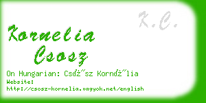 kornelia csosz business card
